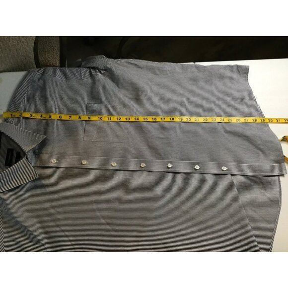 Croft & Barrow Mens XL Striped Button-Down Shirt Long Sleeve Easy Care Blue & Wh - Picture 6 of 7